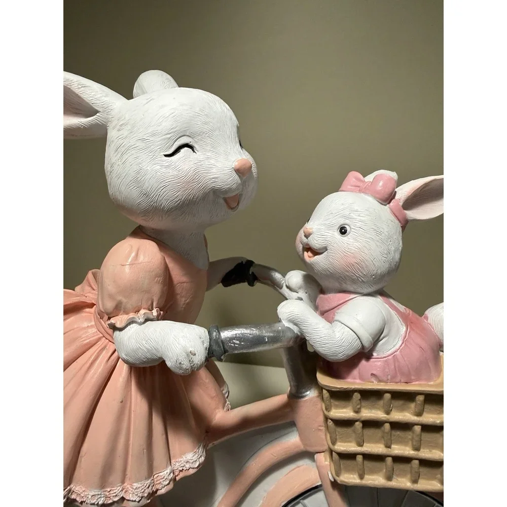 Easter Bunny Mother & Baby Figurine 14